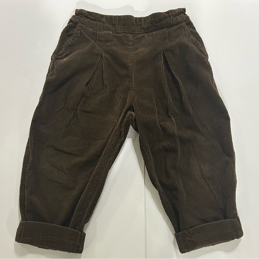The Sunday Collective Brown Corduroy Gender Neutral Relaxed Fit Pants | Size 6Y